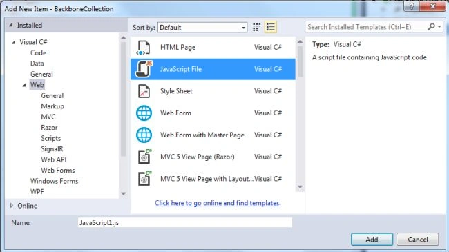 Add JavaScript file