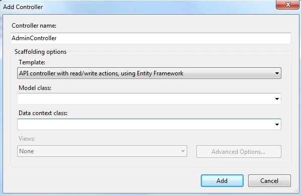 Select API Controller with Entity Framework