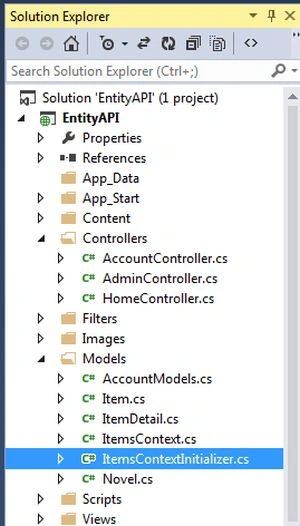 Solution Explorer display changes in Project