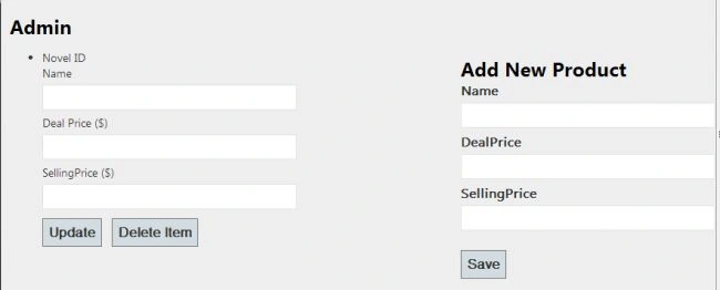 Display Admin form