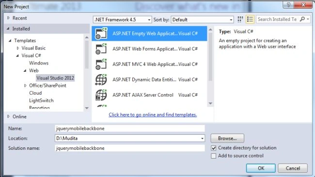 Create web application