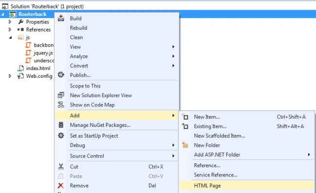 Add HTML Page