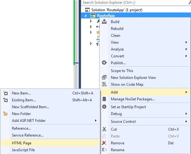 Add HTML Page