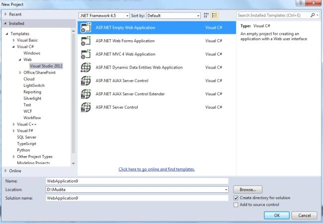Create Web Application