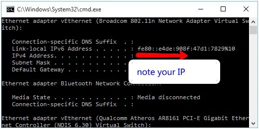 ipconfig 