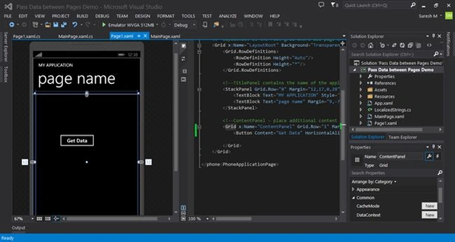 xaml page