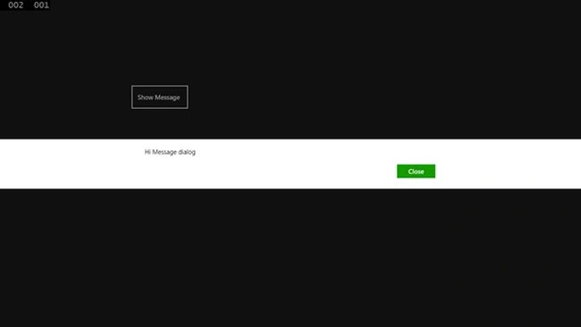 show message