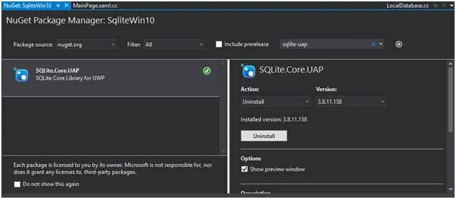 SQLite-UAP