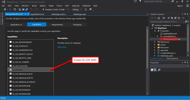 enable ID_CAP_MAP