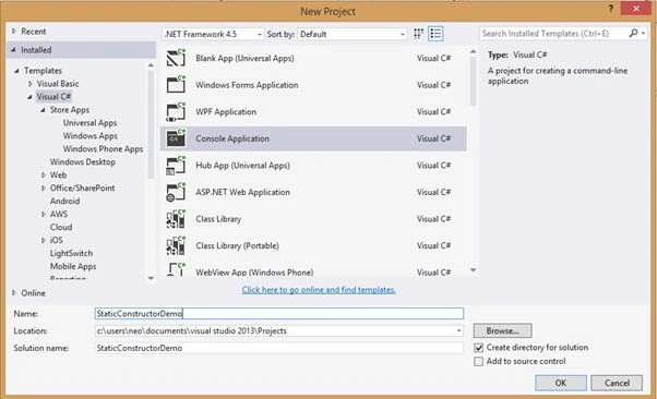 Creating Console Application
