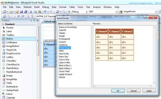 WebForm from list