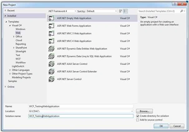 Asp.Net Empty Web Application