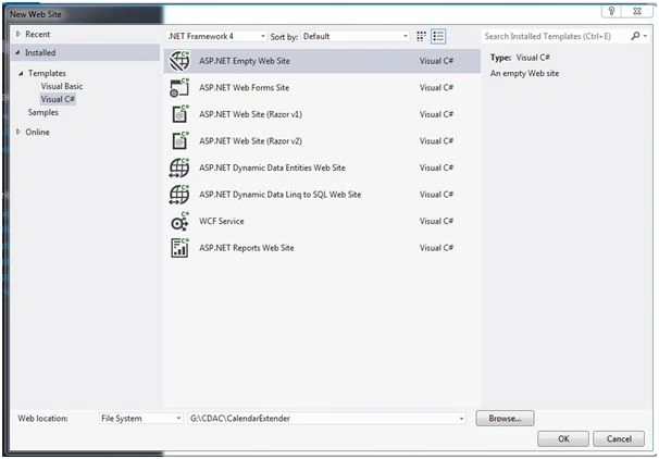 ASP.NET Empty Web Site