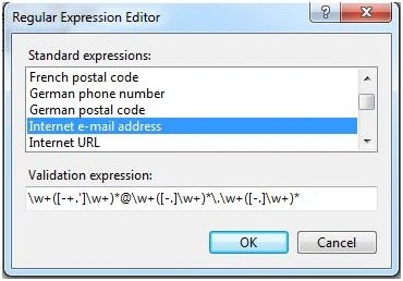 ValidationExpression