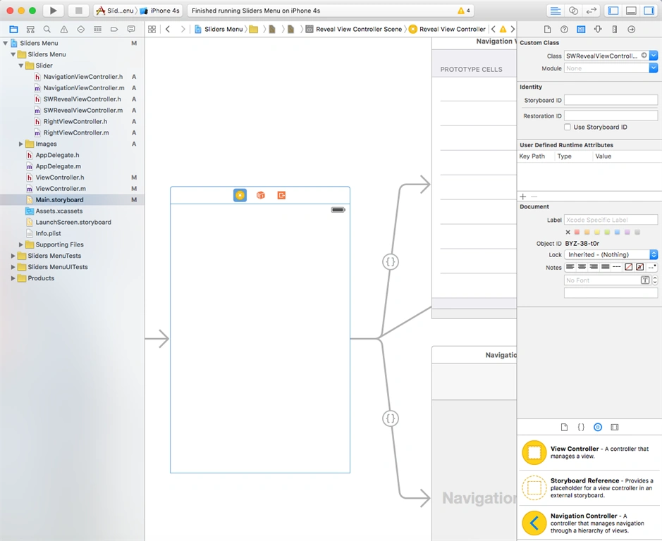 SWRevealViewController