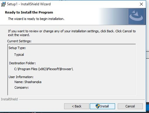 Click install