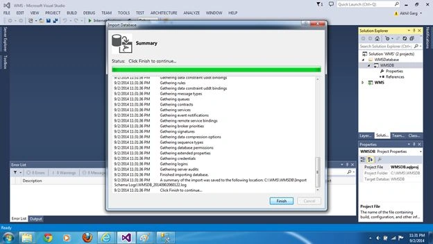 Connection Summary