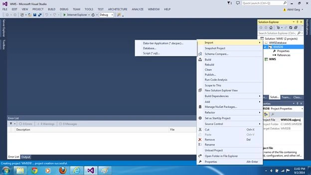 Importing Database