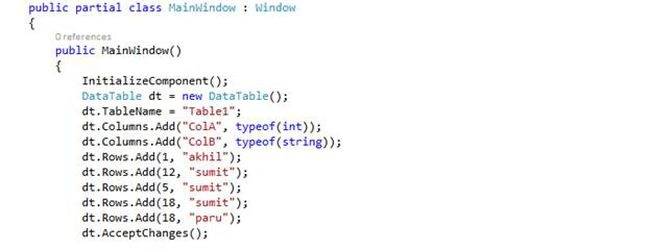 Data table in my WPF