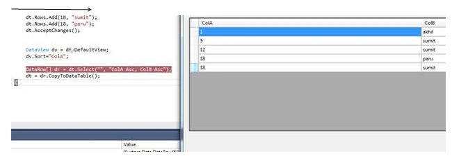 see output