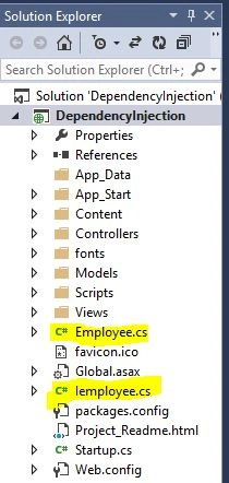 Solution explorer
