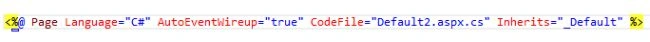 set the page directive