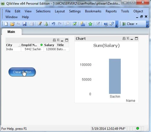 selected data