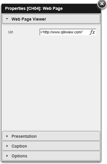 list of property window
