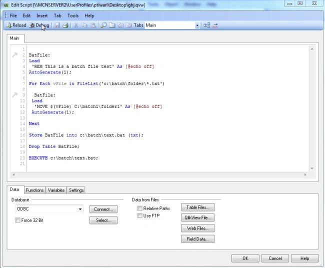 Debug the code