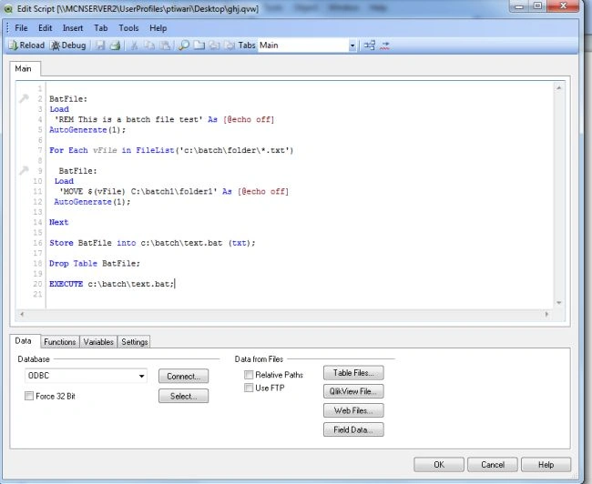 Write code in edit