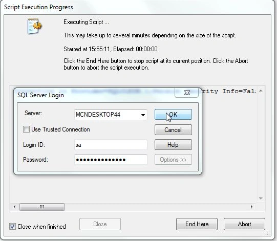 Script execution