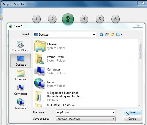 Save the Qlikfile