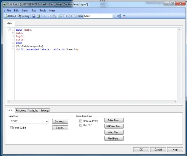Then go to Edit Script