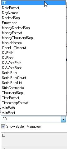 Select the system variable