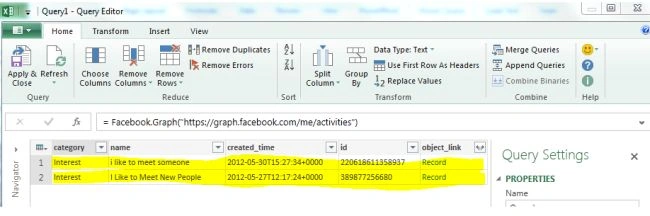 query editor