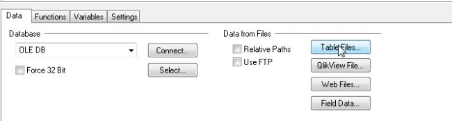 table files