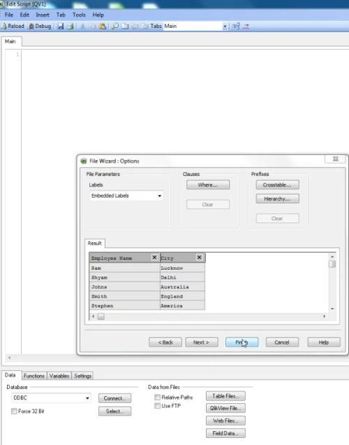 file wizard options