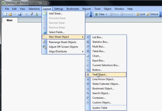 text object