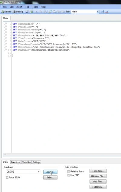 select database