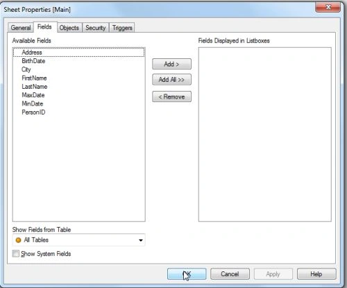 main sheet