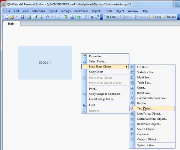 select Text object1