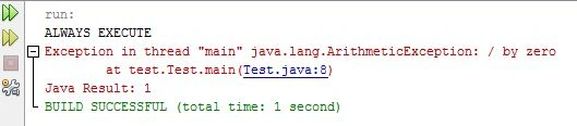when exception