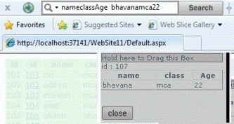 Name class age-