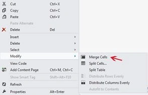 Merge cells