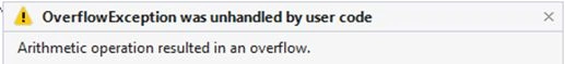 OverflowException