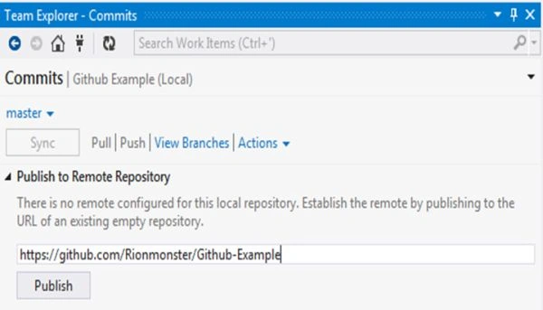team explorer commits
