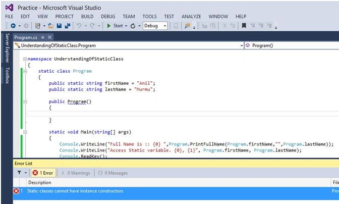 Default constructor