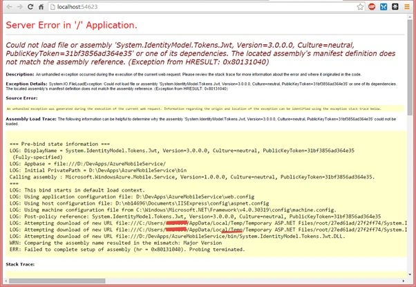 Azure Mobile Service with errors