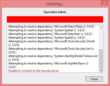 Error updating all