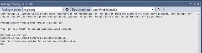 Enable Migrations
